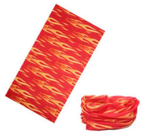 Fashion fire pattern tube scarf multifunctional seamless headwear