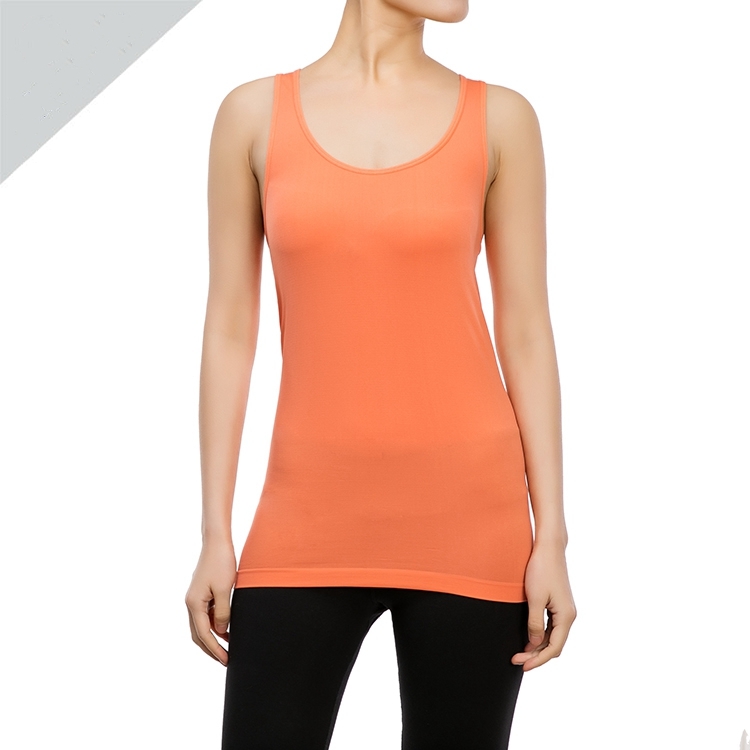 Hot products yoga orange seamless tank top manufacturer sport wear