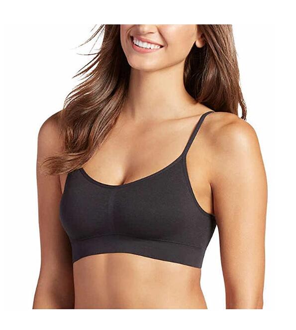 Ladies Seamless Wire-Free Removable Cup Bralette Adjustable Straps