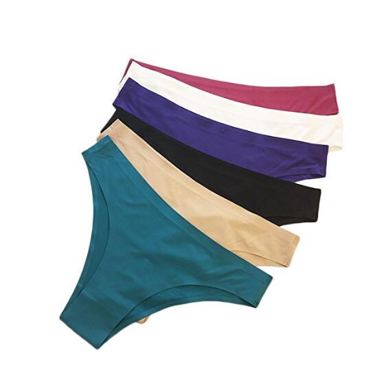 Seamless Underwear Invisible Bikini Panties for Women Half Back Coverage Pack