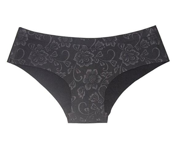 Womens Invisible Seamless Cheeky Panty Bikini Underwear Flower Print Hipster