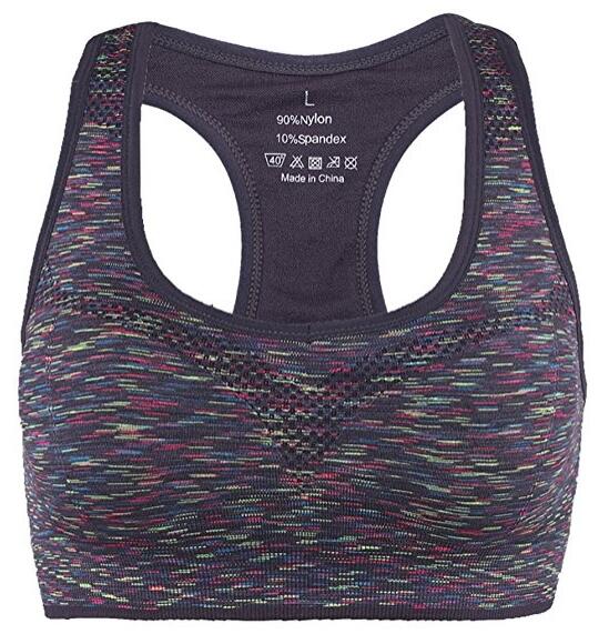 Womens Seamless Racerback Sports Yoga Bras Removable Cups High Impact