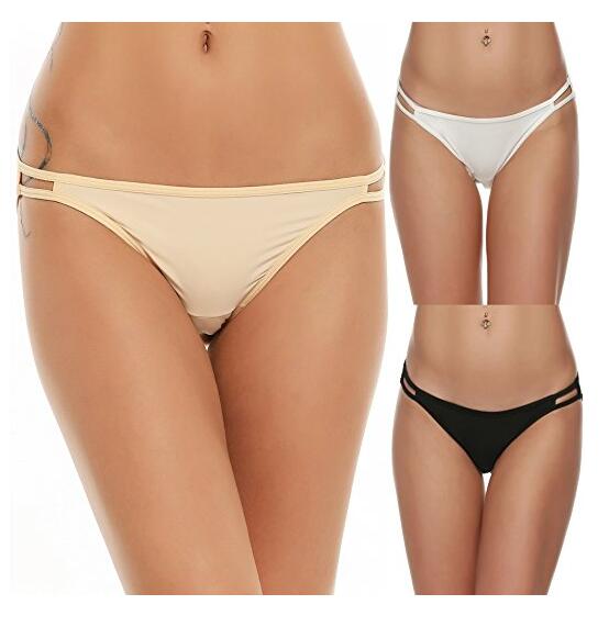 Womens Seem Free String Microfiber Brief 3Pack Assorted Colors