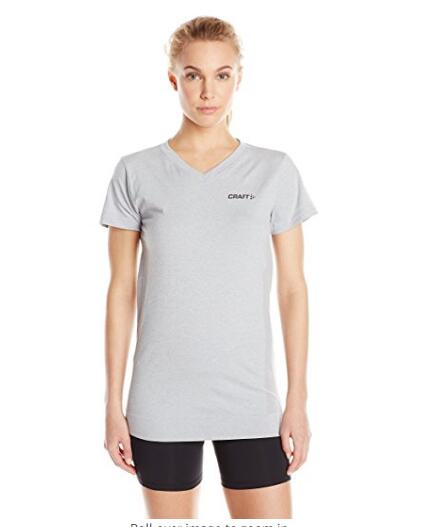 Womens V-neck Seamless T-shirt